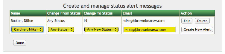 Define Status Alerts